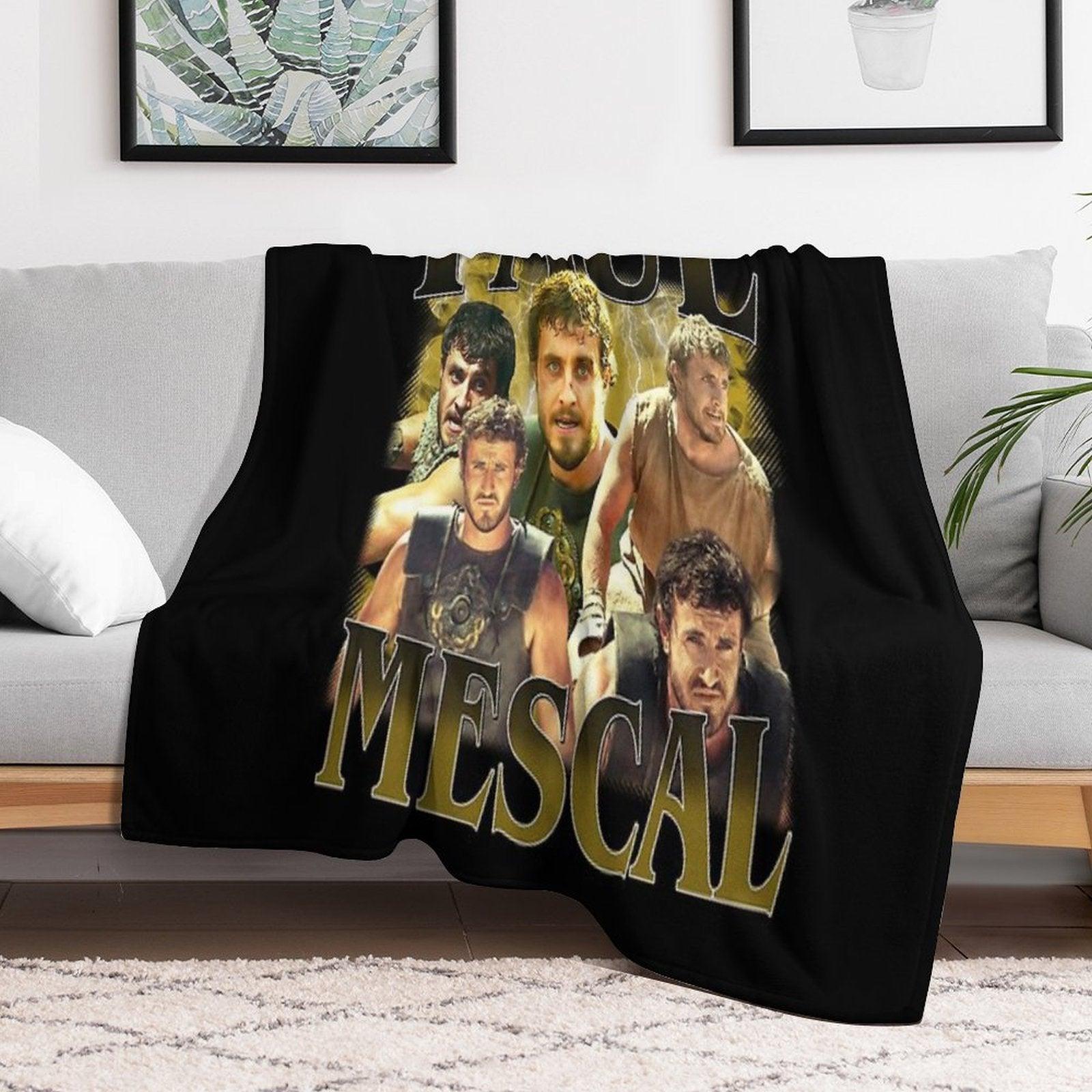 Retro Paul Mescal Throw Blanket