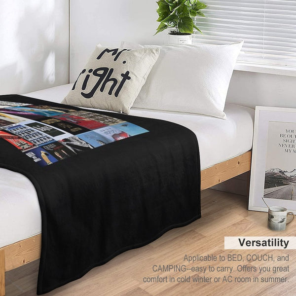 Rock Band Posters Collage Classic T-Shirt Lightweight Throw Blanket
