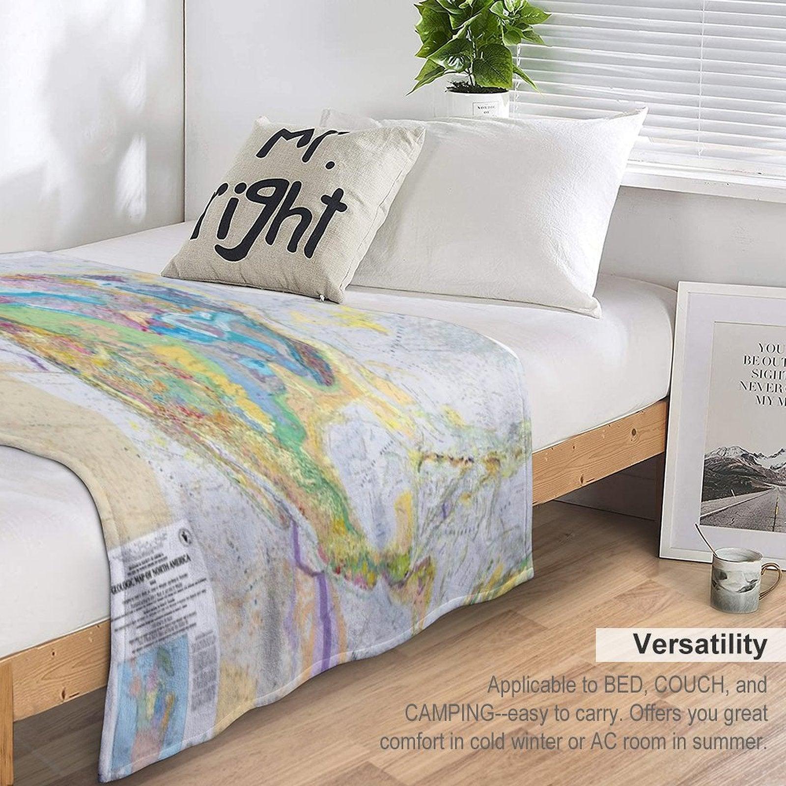 USGS Geologic Map of North America Throw Blanket