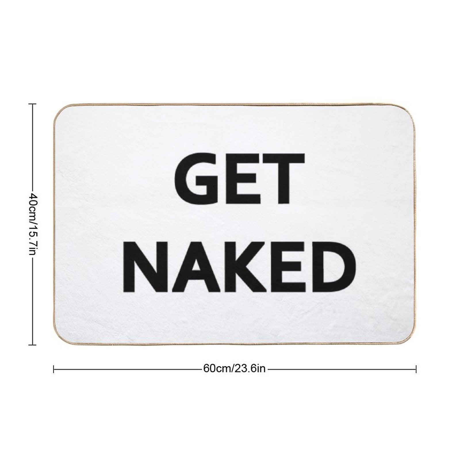 'Get Naked' Shower CurtainBath Mat Bath Mat