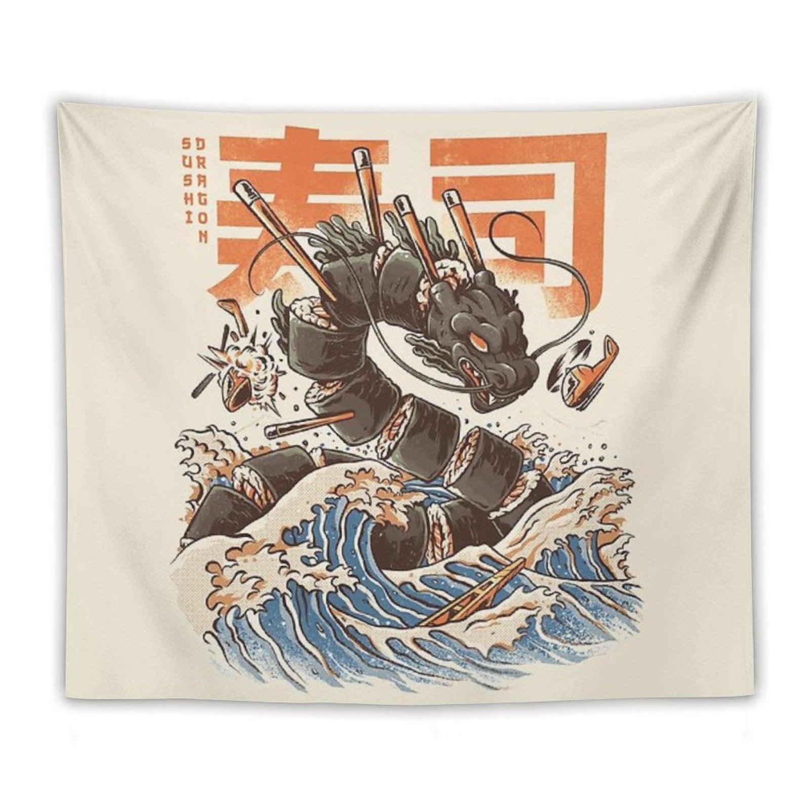 Great Sushi Dragon Tapestry