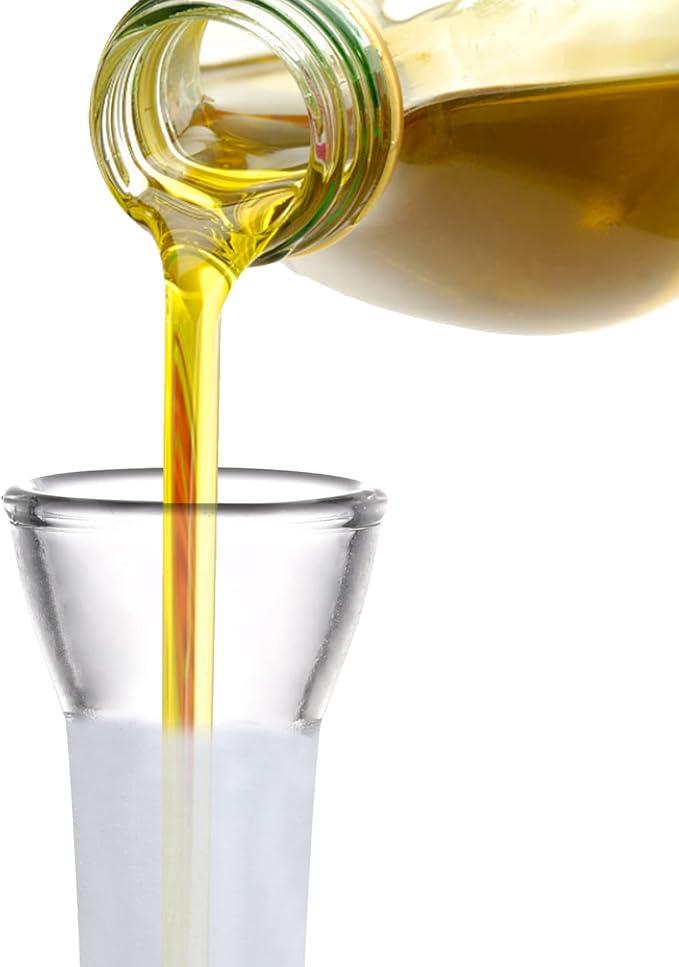 ELETON Olive Oil Dispenser Borosilicate Glass Bottle - 8 oz 250ml Non Drip Dispenser - Leak Proof Pourer Vinegar Drizzler Cruet - Easy Clean Drip Free Bottles for Kitchen