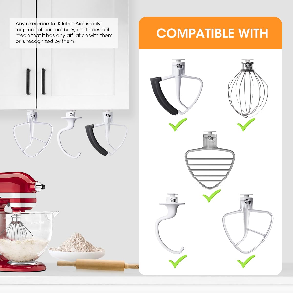 Aieve 4 Pack Stand Mixer Attachment Holders for KitchenAid