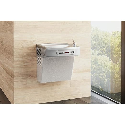 Elkay EZO8 8 GPH ADA Wall Mount Single Level Hands Free Water Cooler - Light Gray Granite