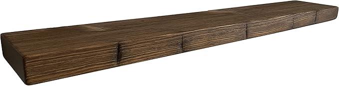 joelsantiques Floating Shelf, Wood Wall Shelf, Natural Wooden Home Decor for Bathroom Kitchen Bedroom, Hanging Mounted Invisible Bracket (Medium Brown, 7