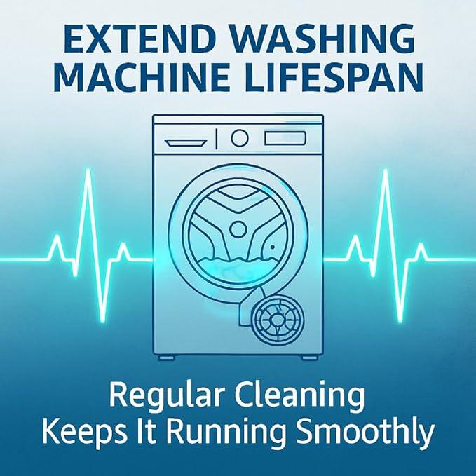 Washing Machine Cleaner, Septic Safe Washer Descaler Tablets for Removing Pet Hair, Odors, Residue, Suitable for HE Front Loader, Top Load, 1 Year Supply, 24 Pack (For Pet Owner)