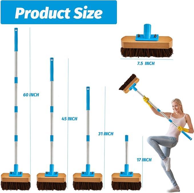 Heavy Duty Deck Brush with Long Handle - 60