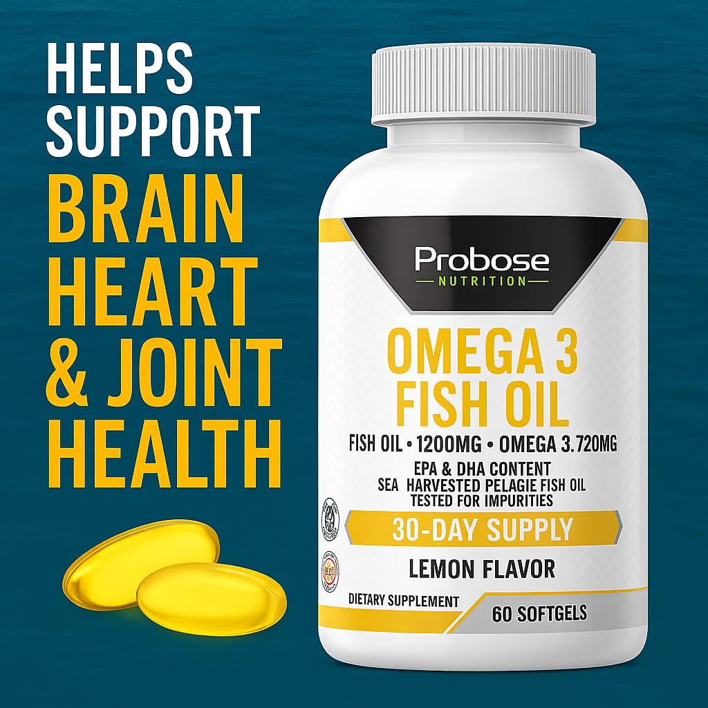 Omega 3 Fish Oil 30 Softgels 30-Day Supply