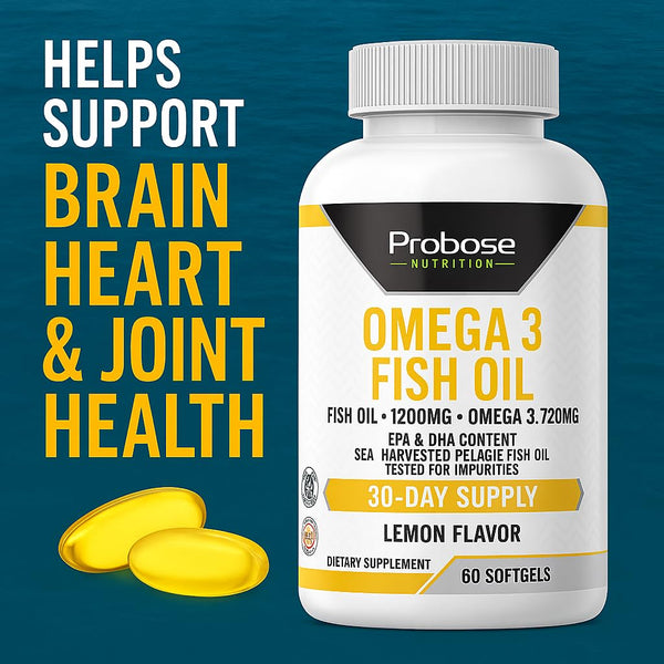 Omega 3 Fish Oil 30 Softgels 30-Day Supply