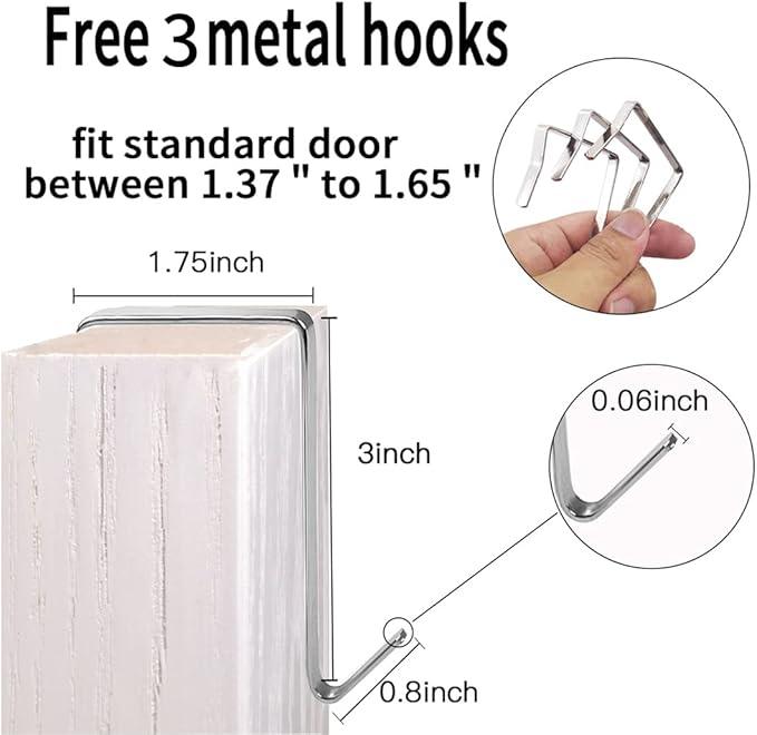 2 Pack Extra Large Hanging Crystal Clear Over Door Shoe Organizers, Closet Shoe Rack Organizer, 12+6 Pockets, 8 Hooks, White (59