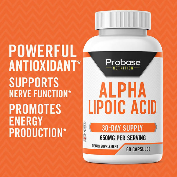 Probase Nutrition Alpha Lipoic Acid (ALA) 60 Capsules 30-Day Supply