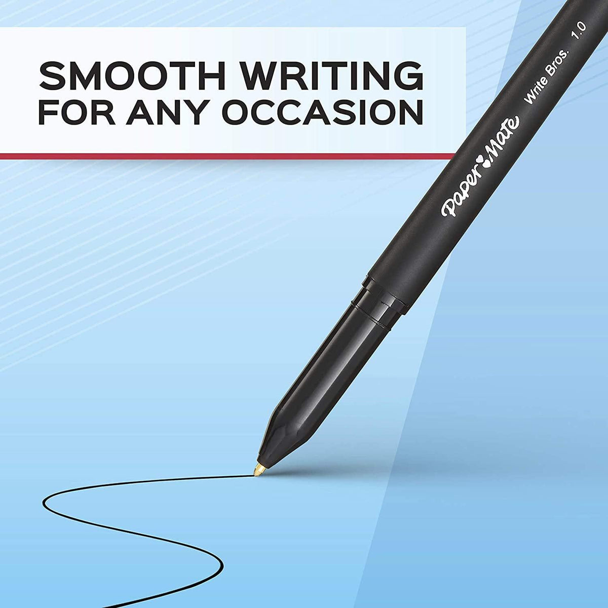 Paper Mate Write Bros 60 Pack Ballpoint Pens, Medium, Black
