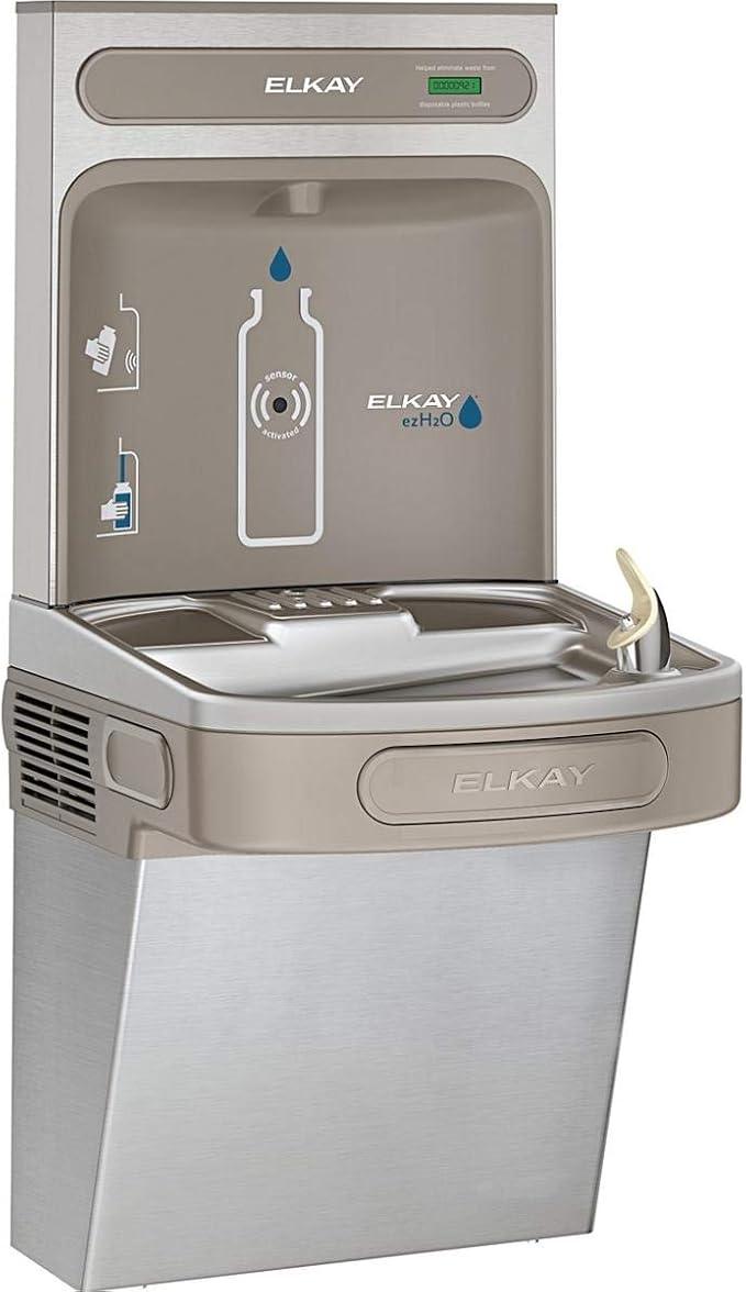 Elkay EZSDWSSK EZH2O Wall Mount Drinking Fountain and Bottle Filling Station with Silver Ion Anti-Microbial Protection - N/A