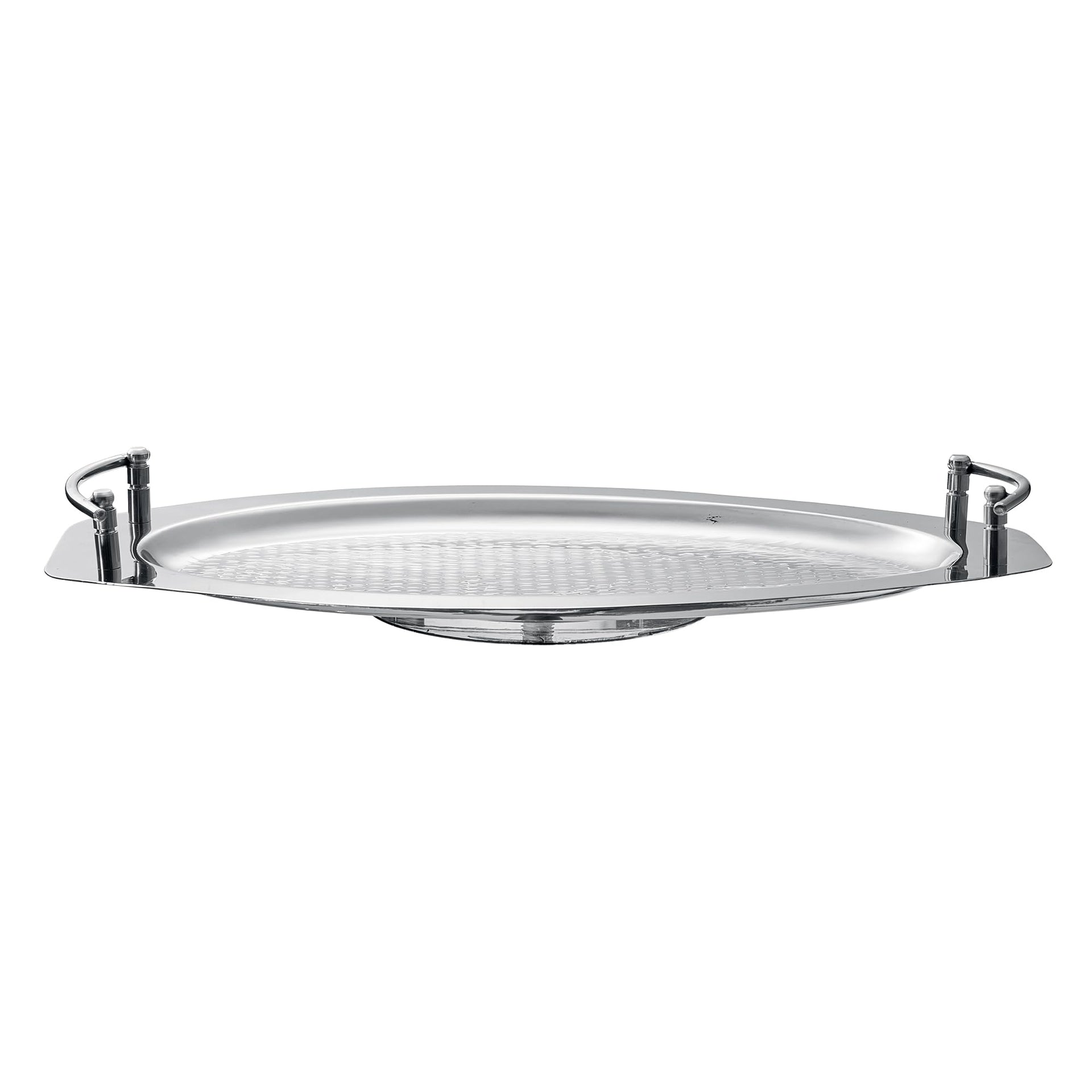 Modern Stainless Steel Serving Tray with Handles