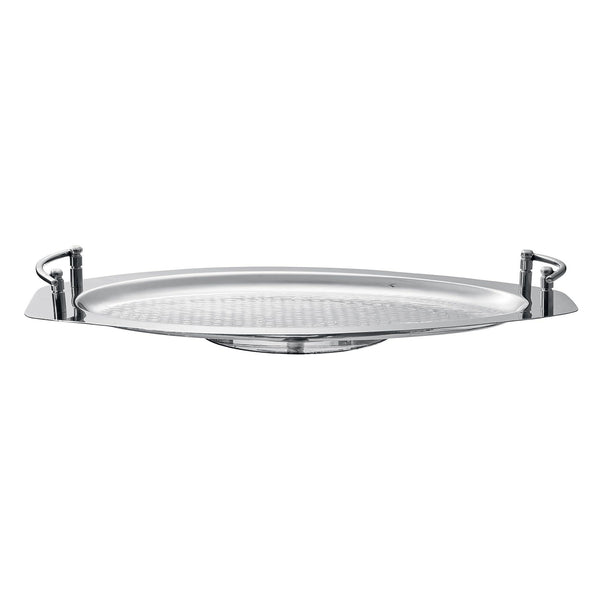 Modern Stainless Steel Serving Tray with Handles