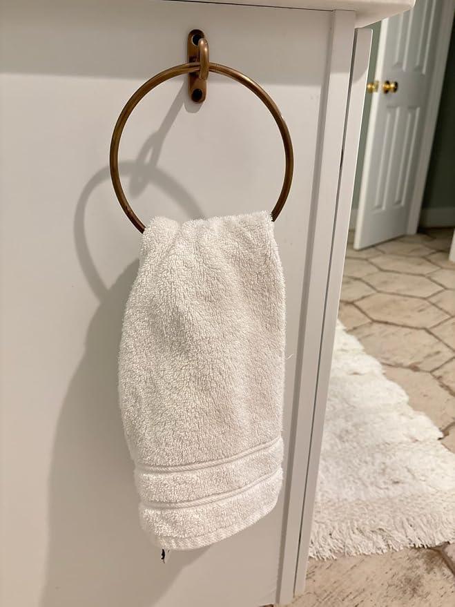 Brass Minimalist Towel Ring - Antique By Hand