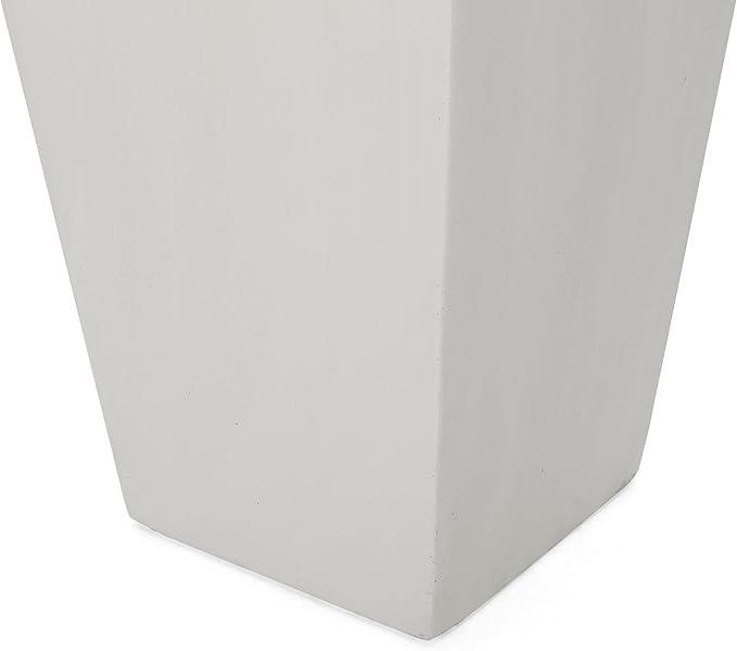 Christopher Knight Home Jorine Tapered Planter, Cast Stone Plant Pot, Lightweight Concrete Urban Planter, Standing Urn, Patio Garden Pot for Entryway Poolside, No Assembly Needed, 13