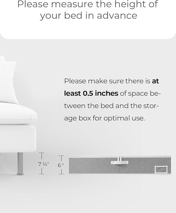 StorageWorks Large Under Bed Storage Containers with Handles and Label Holder, 2 Pack Ultra-thick Fabric Underbed Bins, Closet Organizer for Clothes, Blankets, Sweater