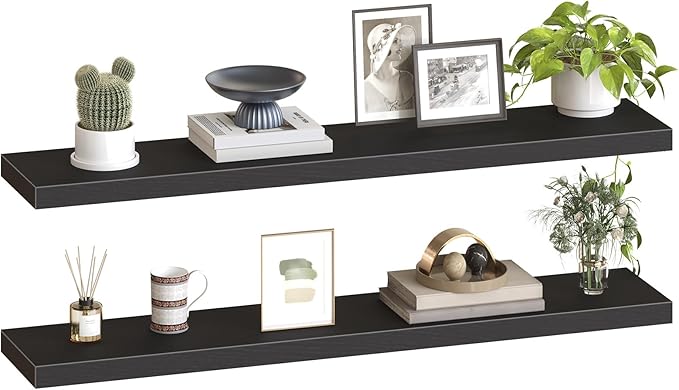 HOOBRO Floating Shelves for Wall, Wall Mounted Shelf Set of 2, 55