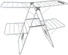 Large Capacity Double Drying Rack, Folding Rustproof Drying Rack with Non-Slip Clips and Drainage Shoe Rack, Height Adjustable, Airy and Quick Drying, Suitable for Balcony and Outdoor Use