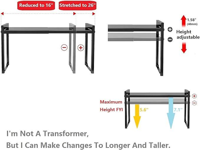 Expandable Cabinet Shelf Organizer 16-26