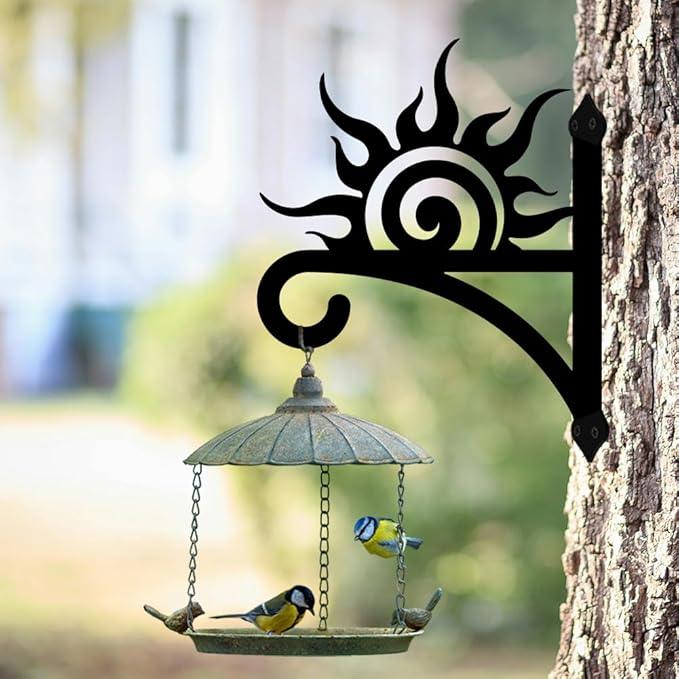 peacoblue Iron Plant Hangers Hooks Sunrise for Outdoor Indoor Hanging Plants Flower Fern Pots Lantern Bird Feeder Wind Chimes, 12