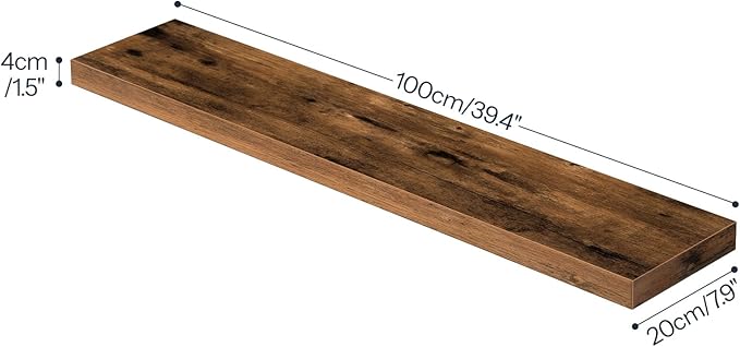 HOOBRO Floating Shelves for Wall, Wall Mounted Shelf Set of 2, 39.4