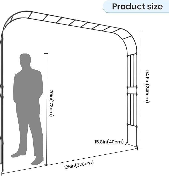 Garden Arch Arbor Trellis, 126