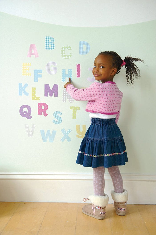 Uppercase Pastel Alphabet Wall Decals