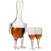 Cock - Chicken Decanter 500ml Whiskey and Wine Decanter Set with 2 Whiskey Glasses - by The Wine Savant, Rooster Glass Decanter For Whiskey, Scotch, Spirits, Wine Or Vodka For Whiskey Lovers