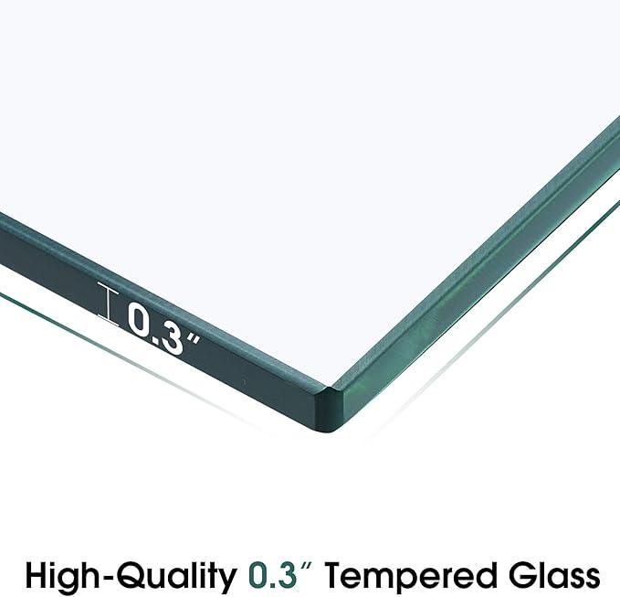 ivinta Glass Console Table with Storage, 39.4