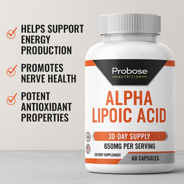 Probase Nutrition Alpha Lipoic Acid (ALA) 60 Capsules 30-Day Supply