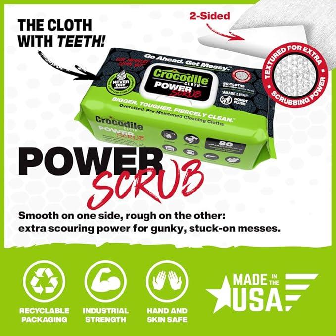 Crocodile Cloth Power Scrub - 6 pack. 480 (15