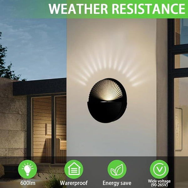 6W Wall Lamp,Exterior Waterproof Wall Sconces Light Fixture,110V Wall Mount Light 3000K Warm White Porch Lights for Garage,House,Garden,Patio 4Pack (Black)