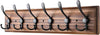 Coat Rack Wall Mount, Wooden Heavy Duty Coat Rack for Wall,6 Triple Coat Hanger Hooks for Hanging Coats,Jacket,Hat,Clothes (Brown, 6 Hooks)
