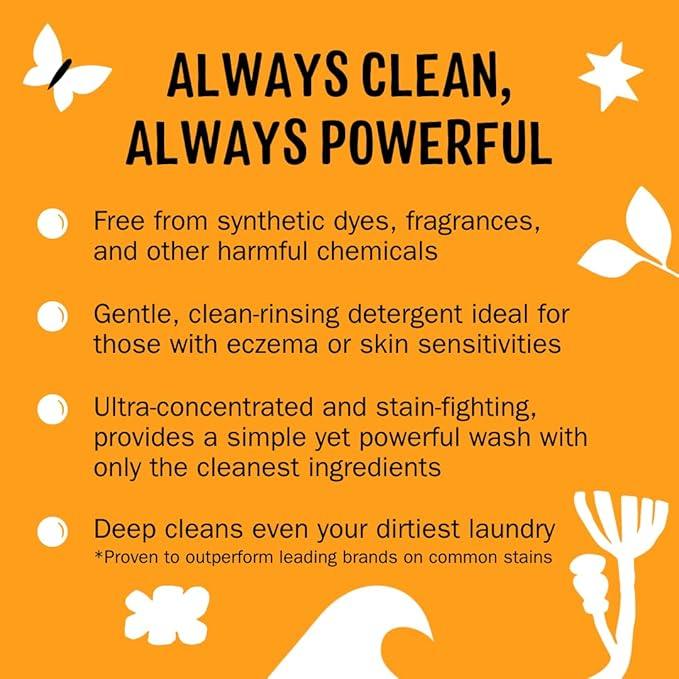 Molly's Suds Original Laundry Detergent Powder | Clean Laundry Detergent Powder for Sensitive Skin | Simple, Effective Ingredients, Stain Fighting | 120 Loads (Citrus Grove)