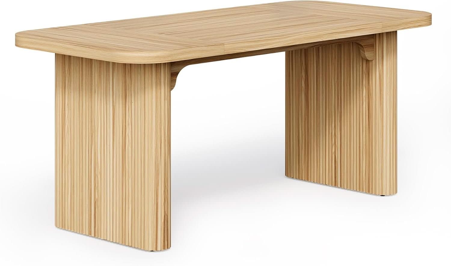 62 Inch Home Office Computer Desk Textured Double Base