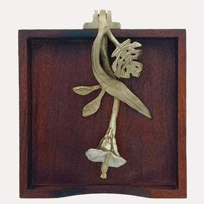 Wooden Napkin Holder – Gold Finish Ornament