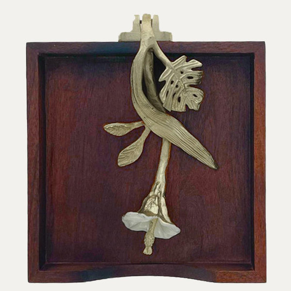 Wooden Napkin Holder – Gold Finish Ornament