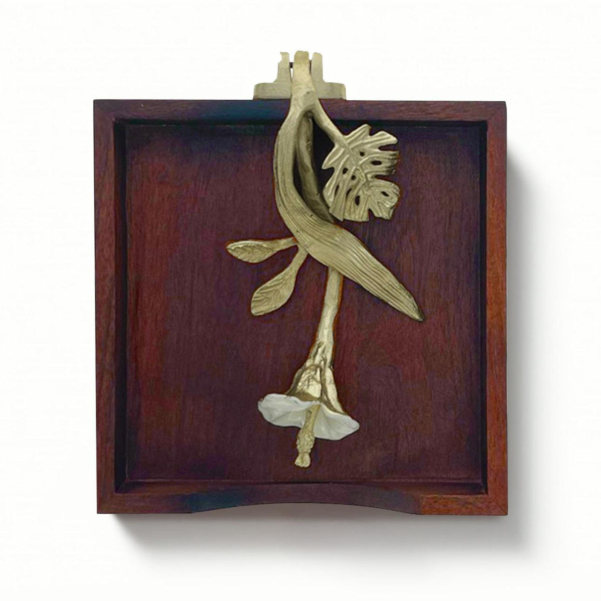 Wooden Napkin Holder – Gold Finish Ornament