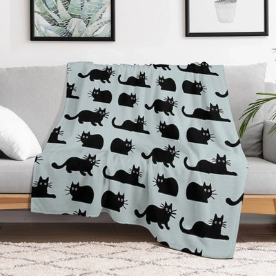 Black Cat Throw Blanket