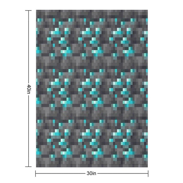 Deepslate Diamond Ore Throw Blanket