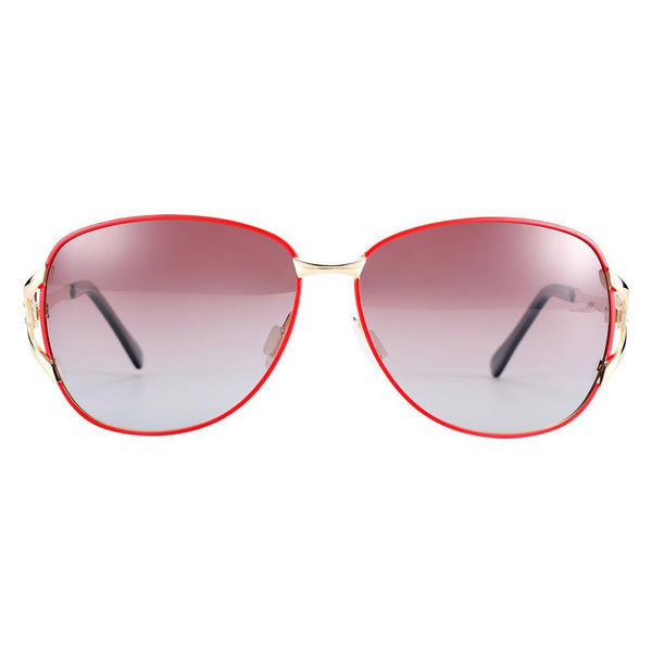 Elegant Women Gradient Luxury Polarized Sunglasses Luxury Round Eyewear With Metal High Quality Frame  lunette de soile