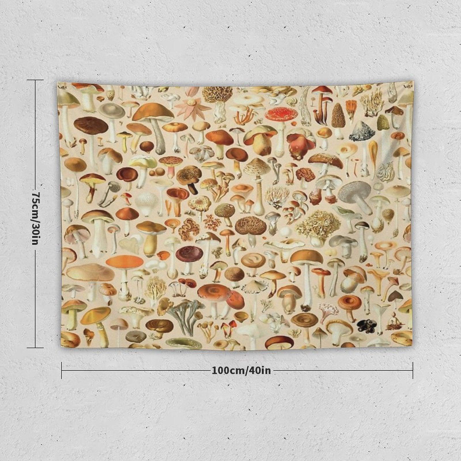 Vintage Mushroom Designs Collection Tapestry