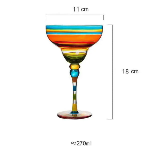 Colorful Wine Glasses Cups Cocktail Goblet Champagne Cup Glasses Bar Party Home DrinkWare Wedding Gifts Kitchen Accessories NEW