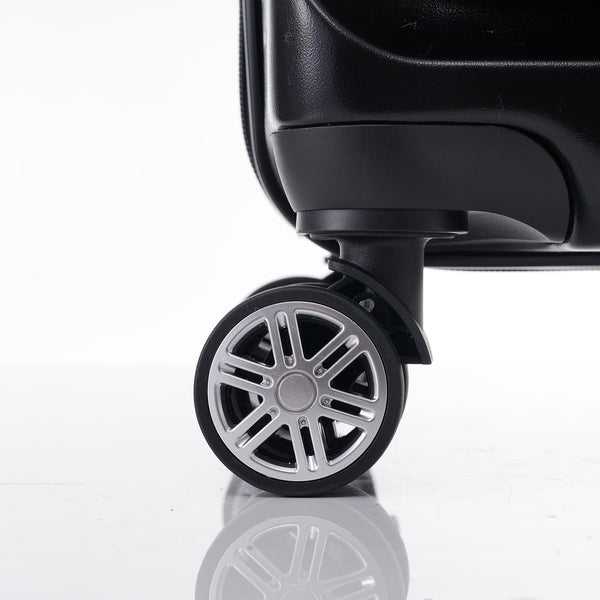 Carry-on Luggage 20 Inch Front Open Luggage Lightweight Suitcase with Front Pocket and USB Port, 1 Portable Carrying Case Black