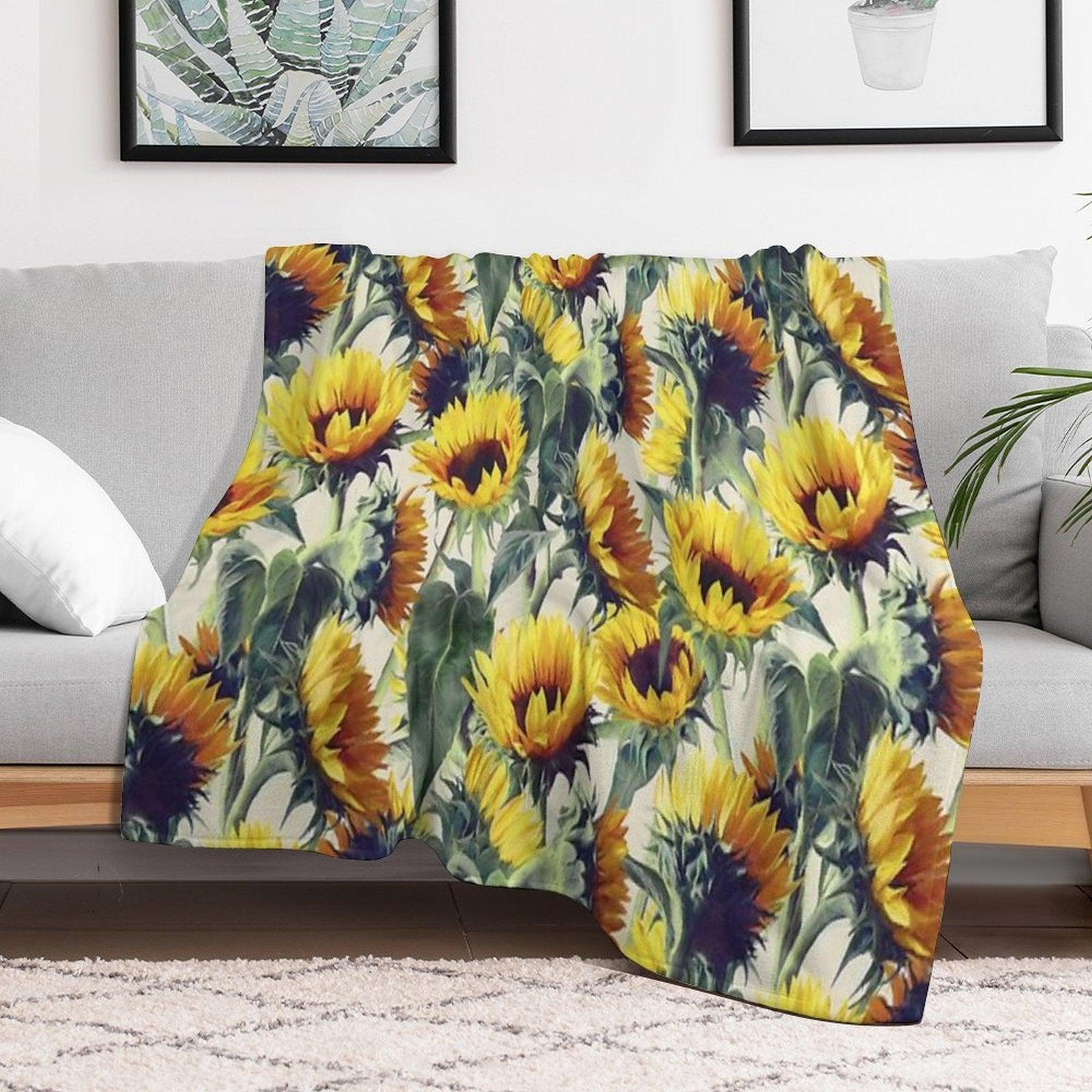 Sunflowers Forever Throw Blanket