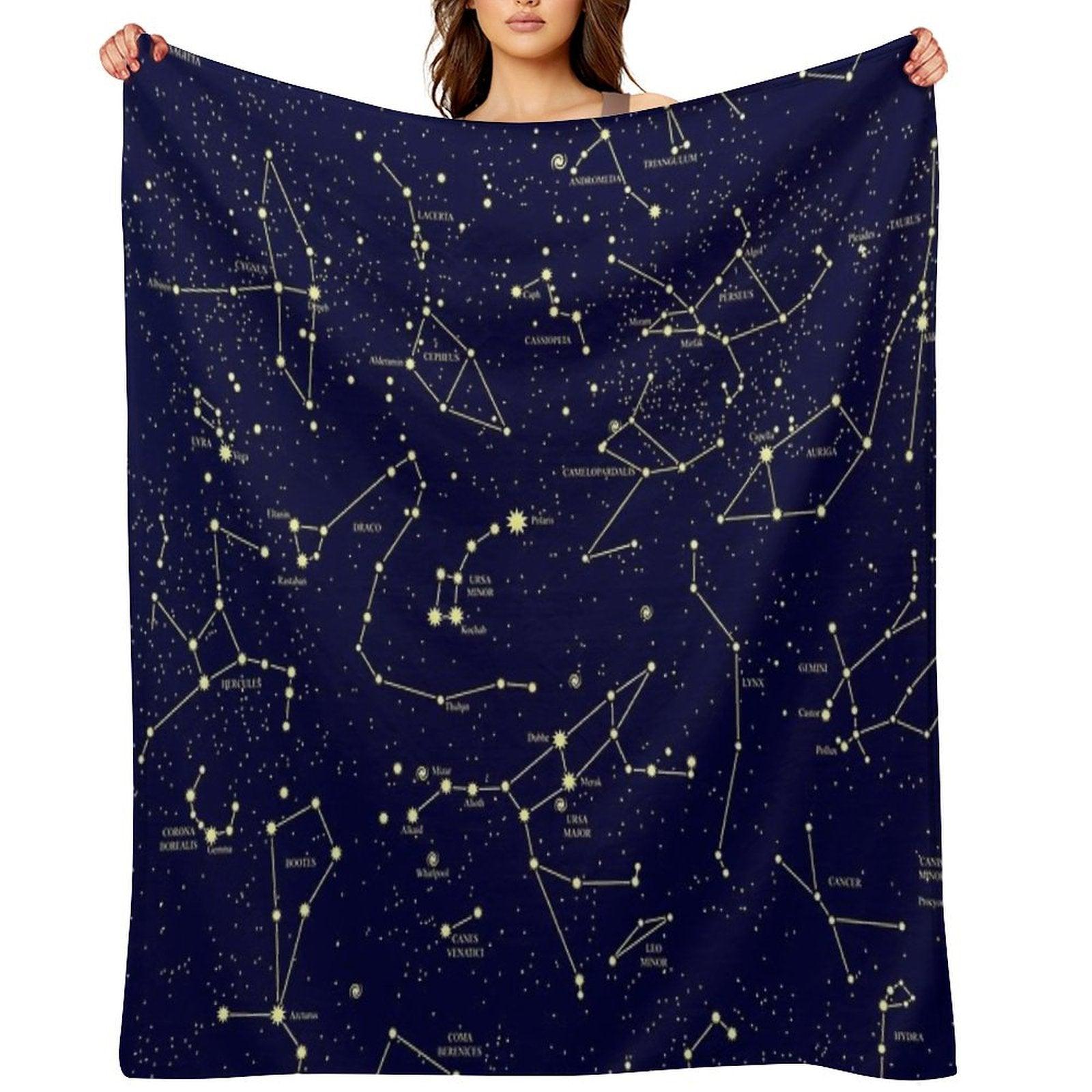 Constellation Astronomy Star Map Night Sky Throw Blanket