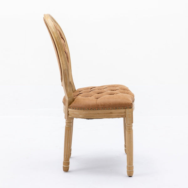 Set of 2 French Style Solid Wood Antique Dining Chairs BLAKHOM