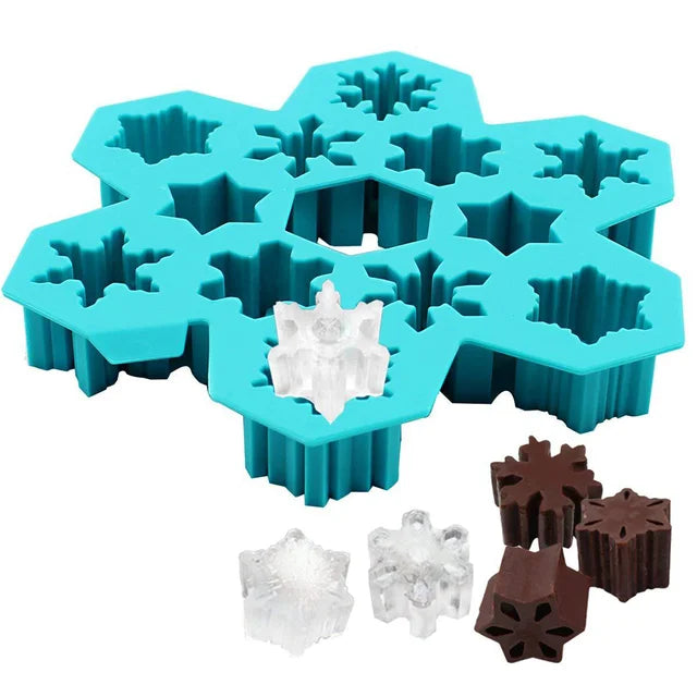 1 PCS Christmas Ice Molds Chocolate Snowflake Cookie Gummies Gummy Silicone Soap Biscuit - Gifts for You 'n Me